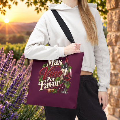 Mas Vino Por Favor Tote Bag