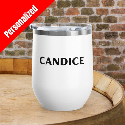 Wine Tasting Is My Favorite Sport Personalized 12oz Wine Tumbler