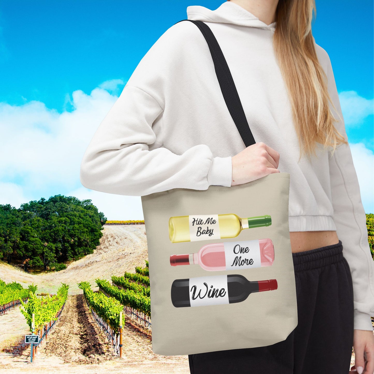 Hit Me Baby One More Wine Tote Bag