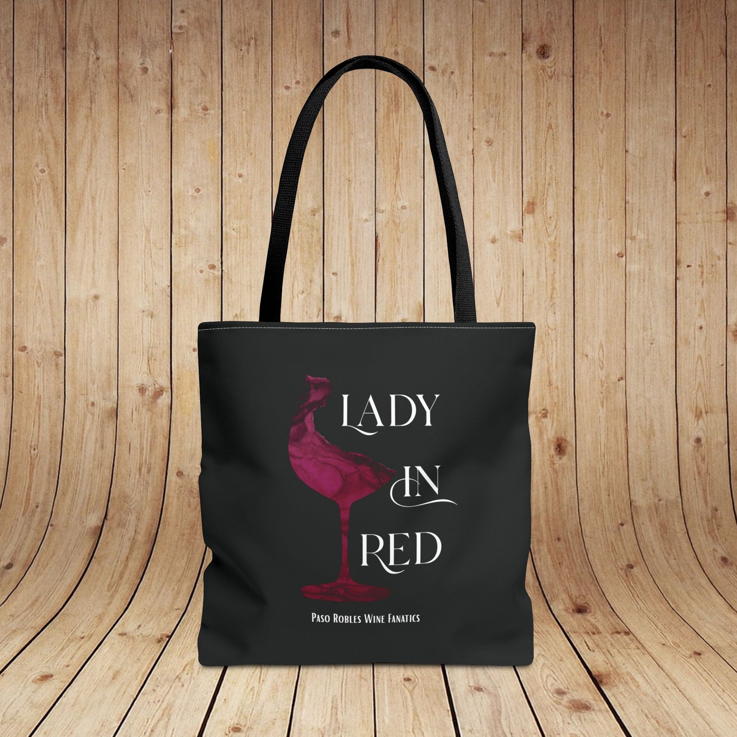 Lady In Red Tote Bag