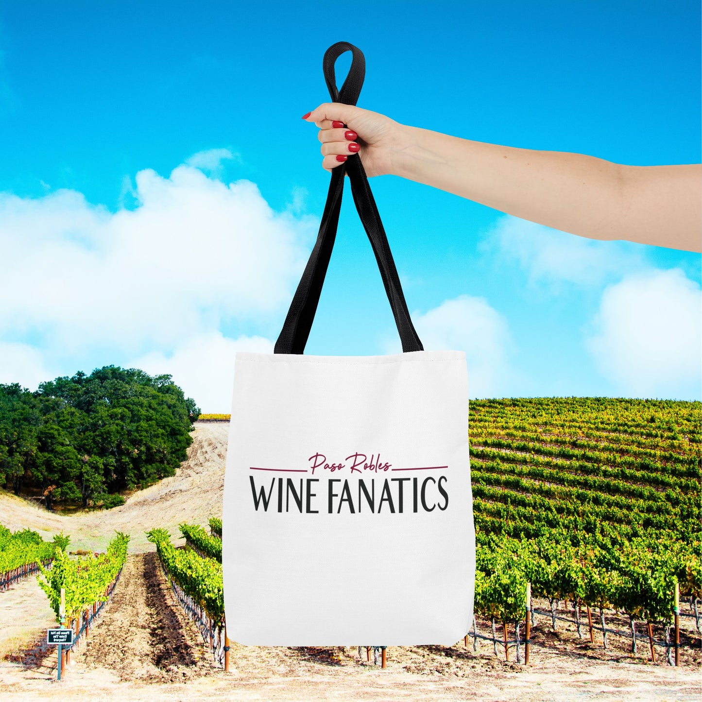 Paso Robles Wine Fanatics Logo Tote Bag