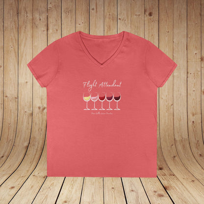 Flight Attendant Ladies V-Neck  Tee
