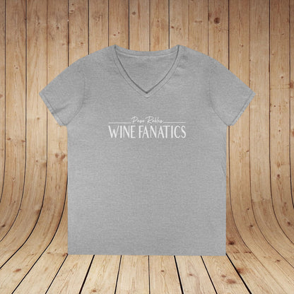 Paso Robles Wine Fanatics Logo Ladies V-Neck Tee