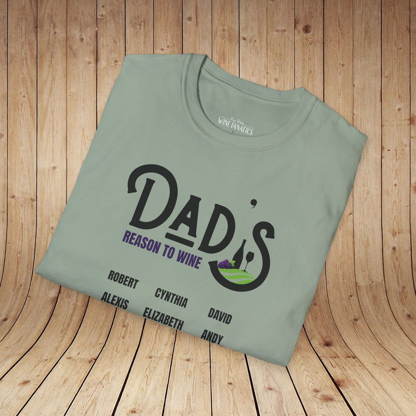 Dad's Reason To Wine Personalized T-Shirt