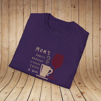 Mom's sanity brought to you by Coffee & Wine Personalized Tee