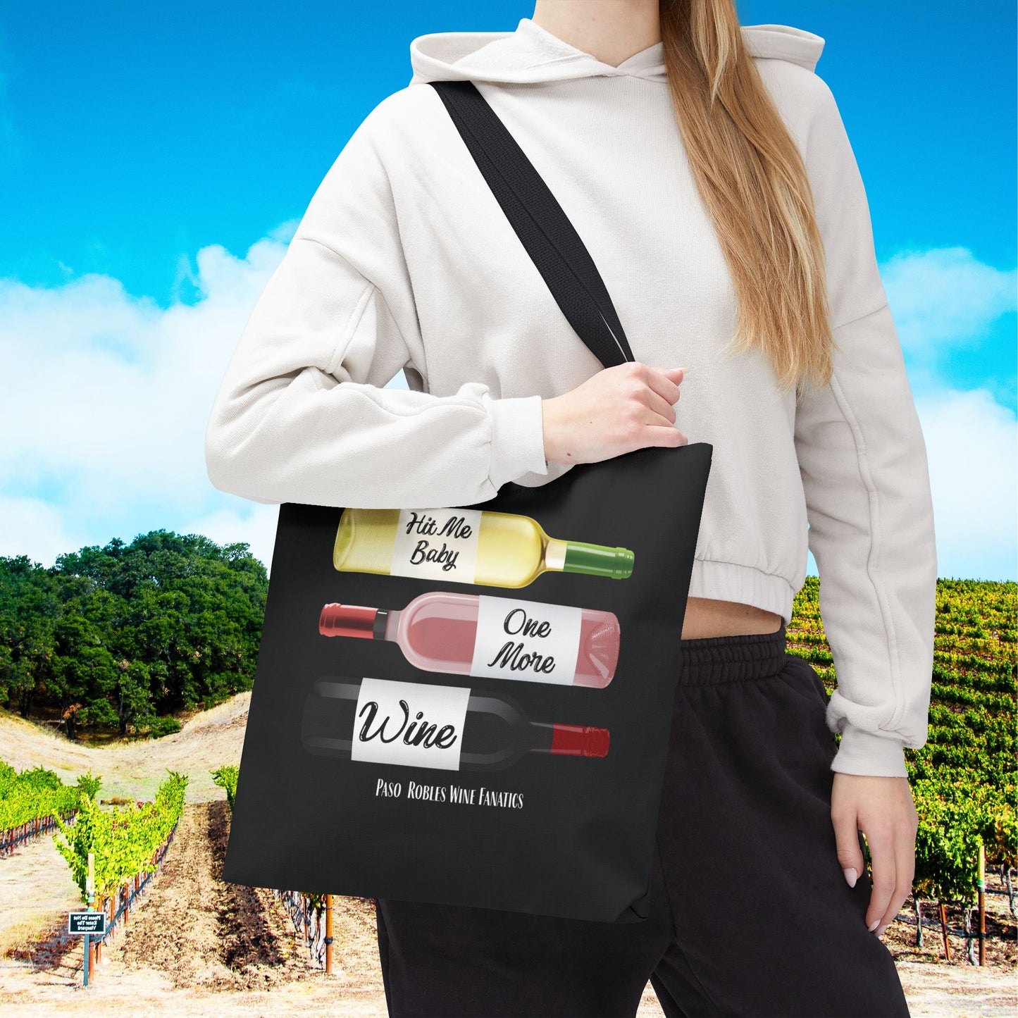 Hit Me Baby One More Wine Tote Bag