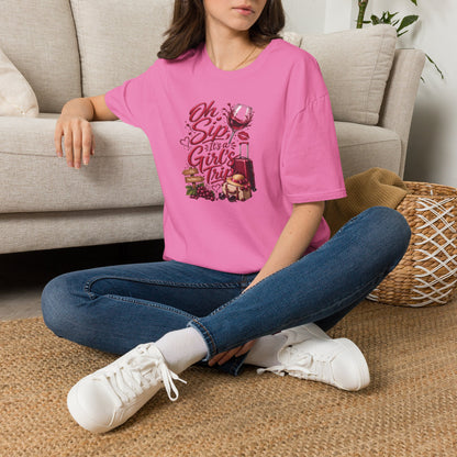 Oh Sip It's A Girl's Trip Personalized Crewneck Tee