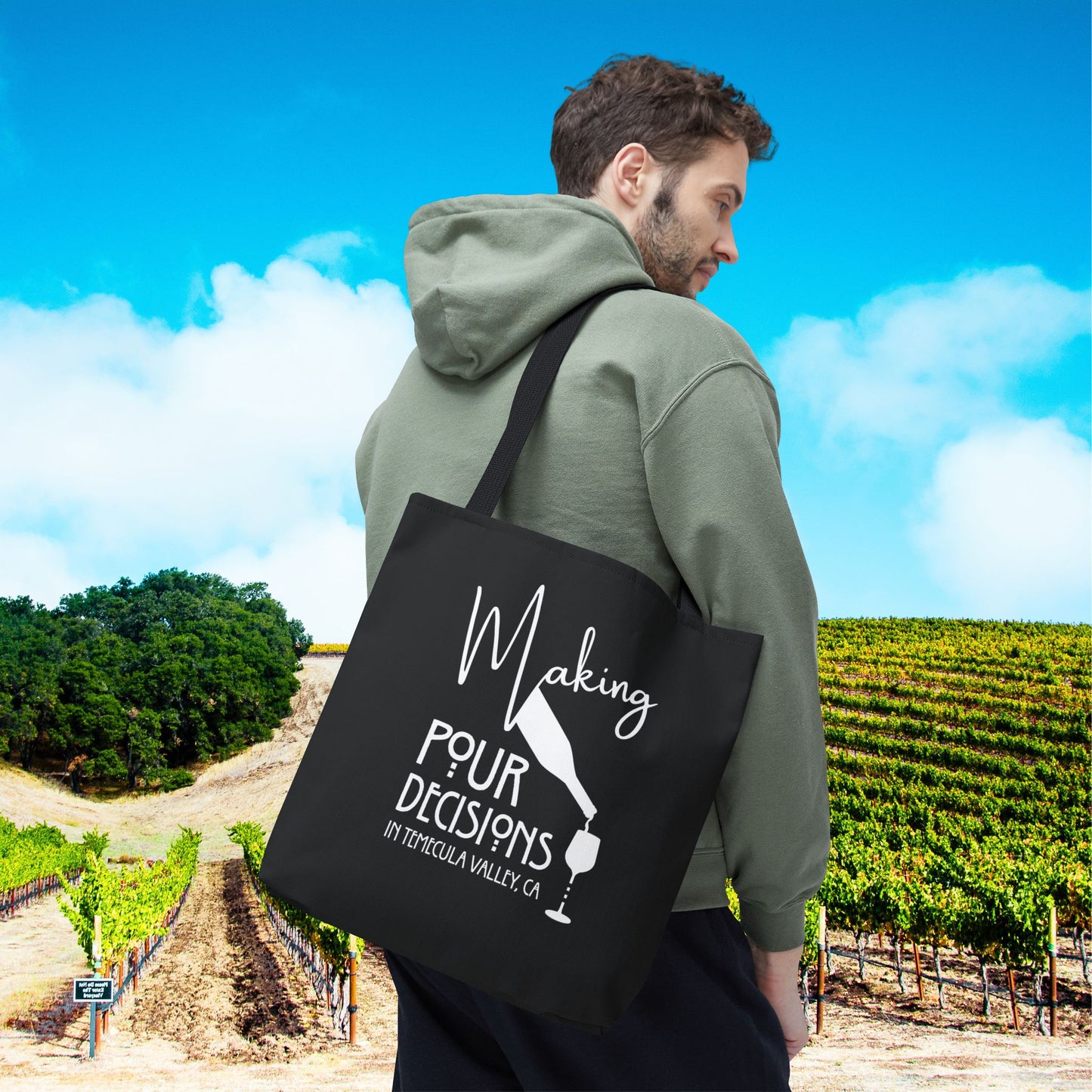 Making Pour Decisions in Temecula Valley, CA Tote Bag