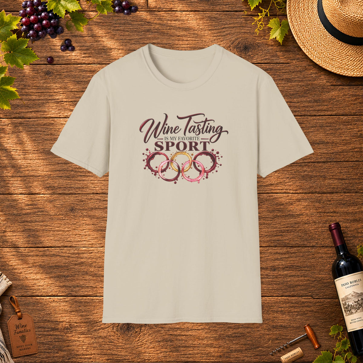Wine Tasting Is My Favorite Sport Crewneck T-Shirt