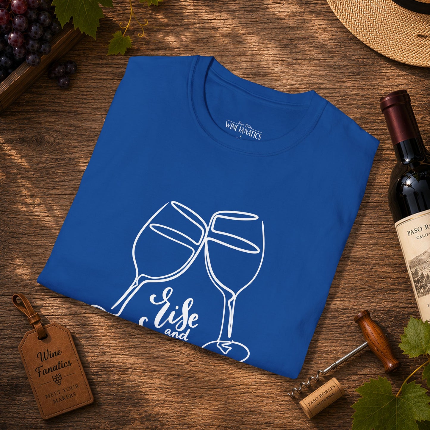 Rise & Wine Crewneck Tee