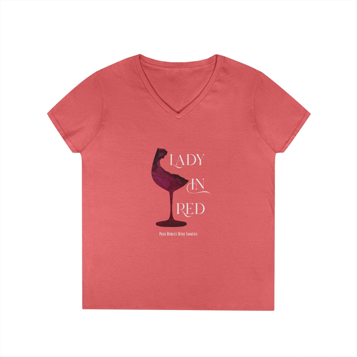 Lady In Red Ladies V-Neck Tee
