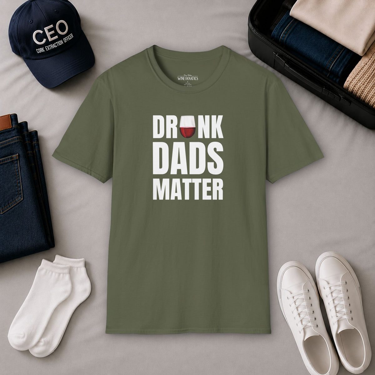 Drunk Dads Matter Crew Neck T-Shirt