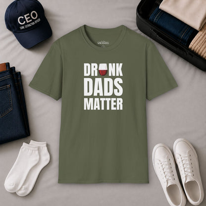 Drunk Dads Matter Crew Neck T-Shirt