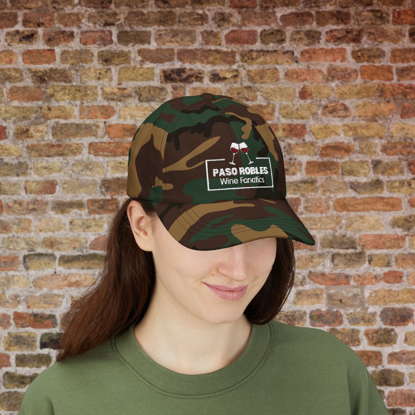 Paso Robles Wine Fanatics Toast Embroidered White Banner Cap