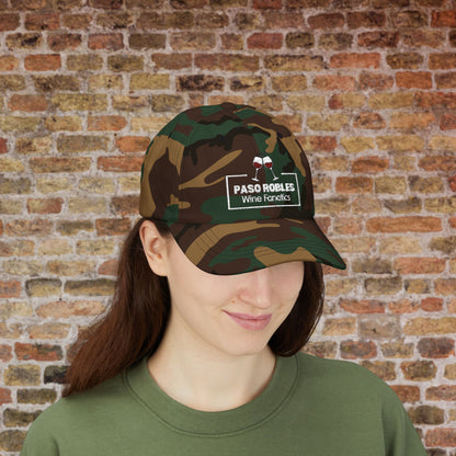 Paso Robles Wine Fanatics Toast Embroidered White Banner Cap