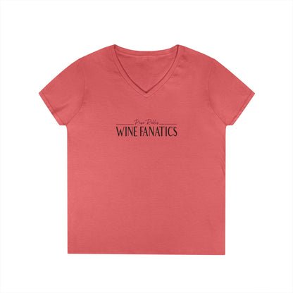 Paso Robles Wine Fanatics Logo Ladies V-Neck Tee