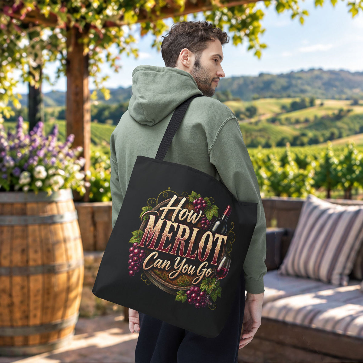 How Merlot Can You Go Personalized Tote Bag