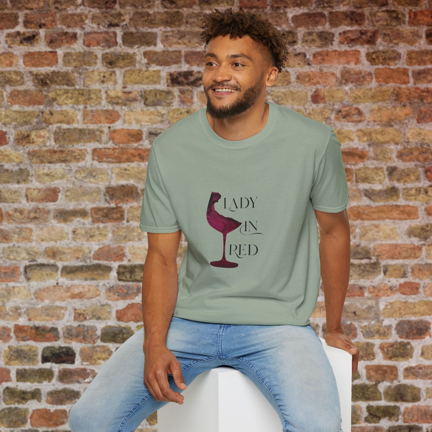 Lady In Red Crewneck Tee
