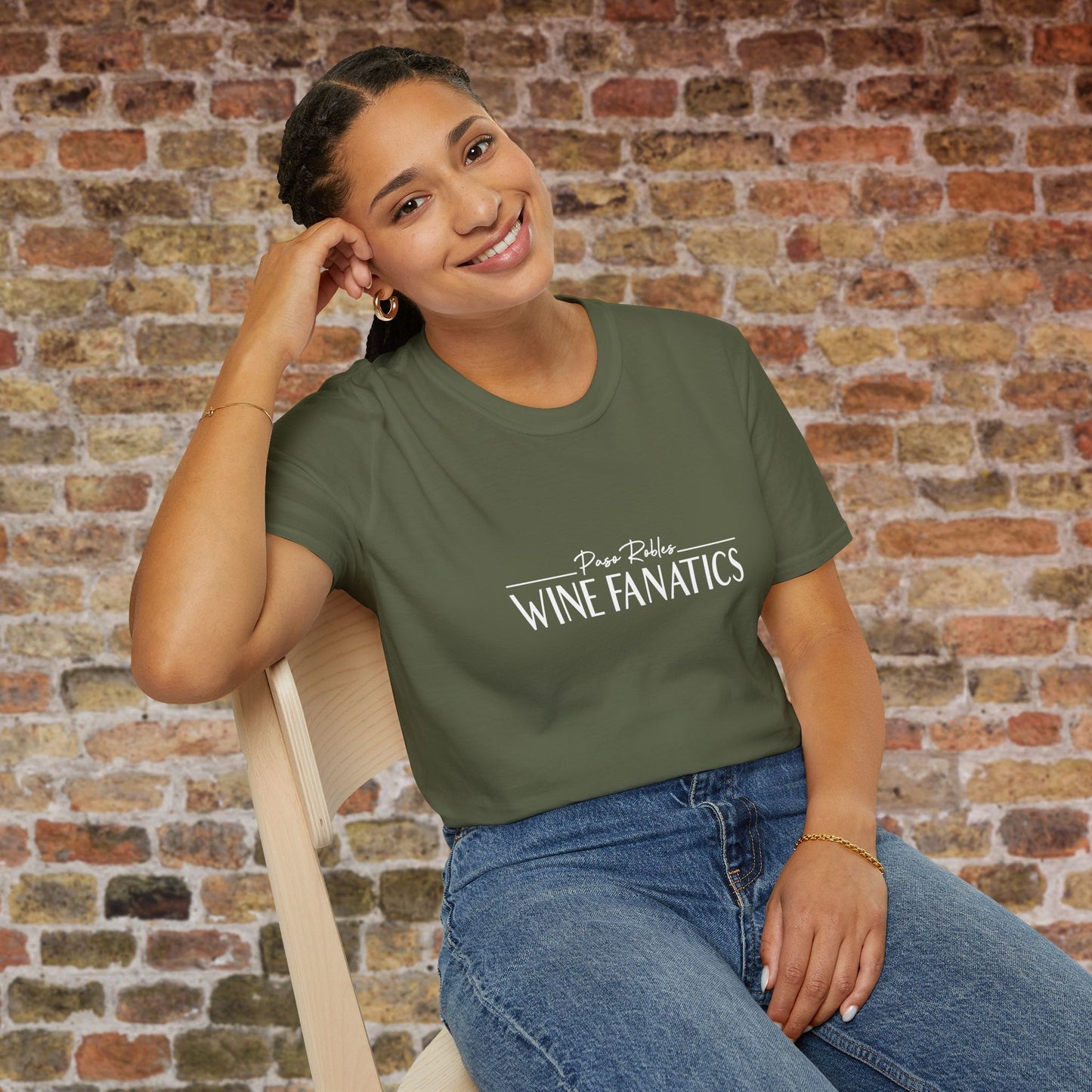 Paso Robles Wine Fanatics Logo Crewneck T-Shirt