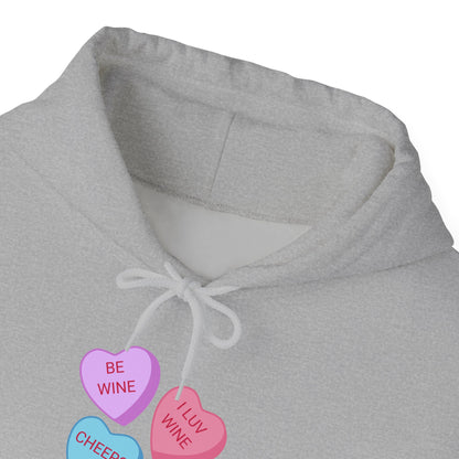Wine Conversation Hearts Hoodie