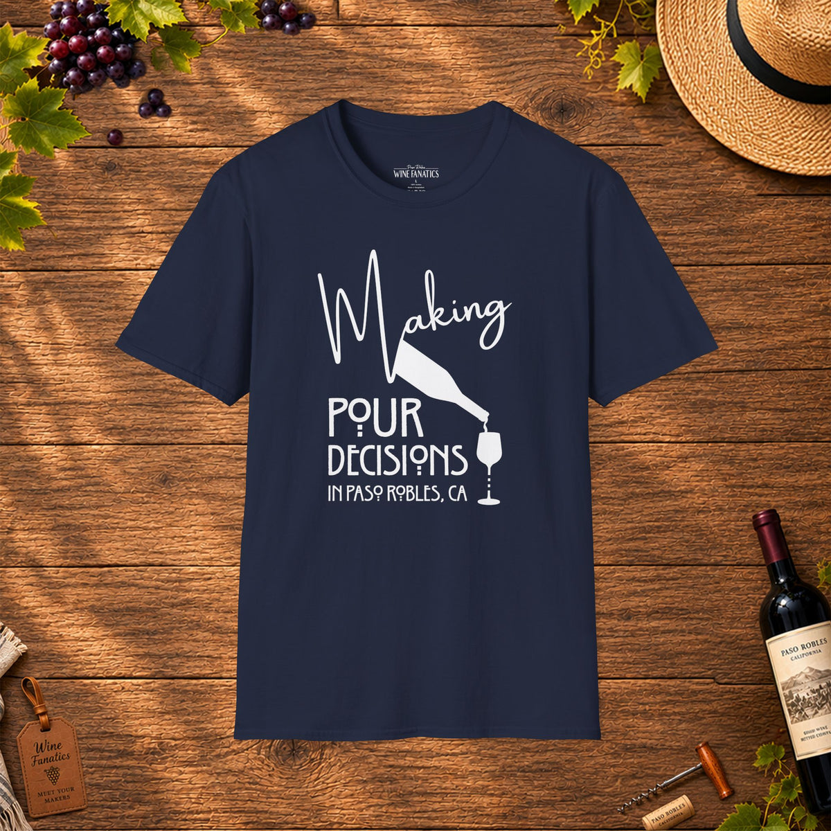 Making Pour Decisions In Paso Robles Crewneck T-Shirt
