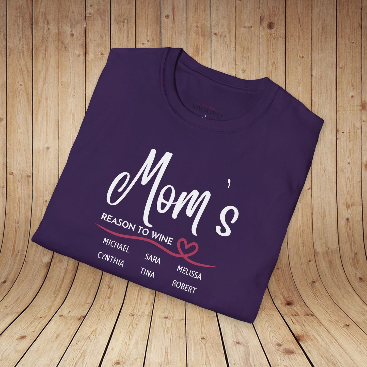 Mom's Reason To Wine Personalized Tee