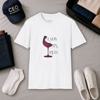 Lady In Red Crewneck Tee