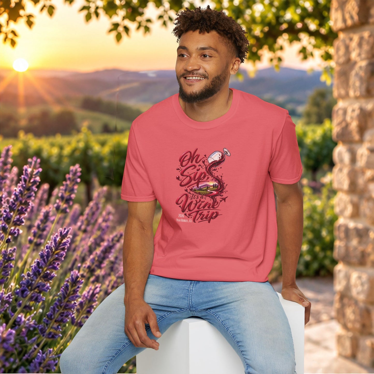 Oh Sip It's A Wine Trip Personalized Crewneck Tee