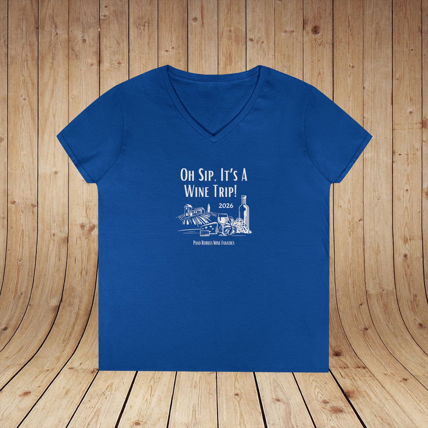 Oh Sip It's A Wine Trip Ladies V-Neck  Tee