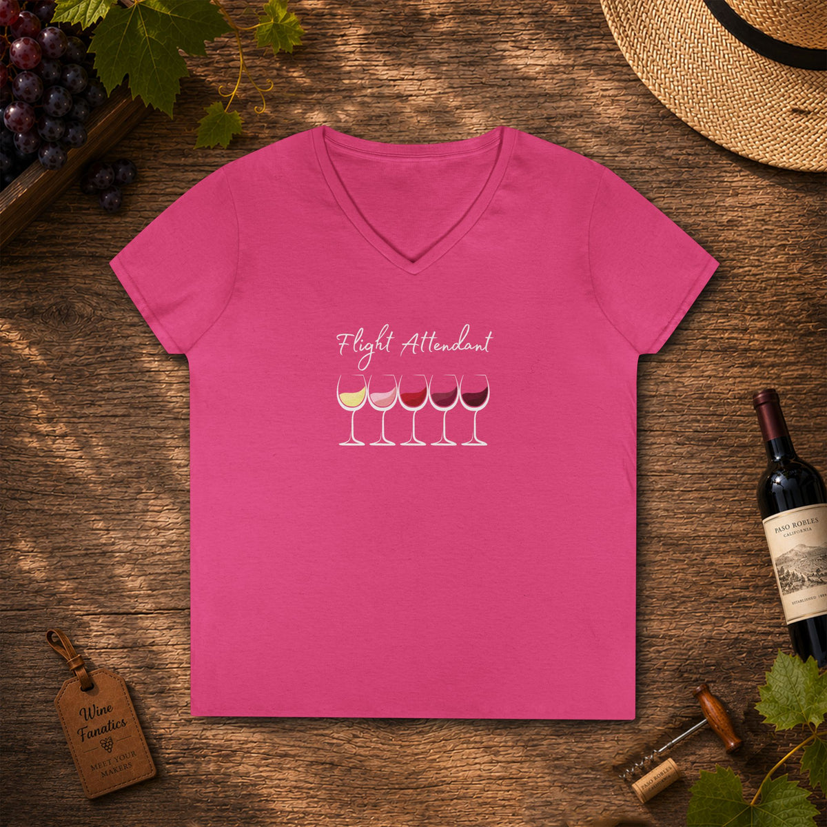 Flight Attendant Ladies V-Neck  Tee