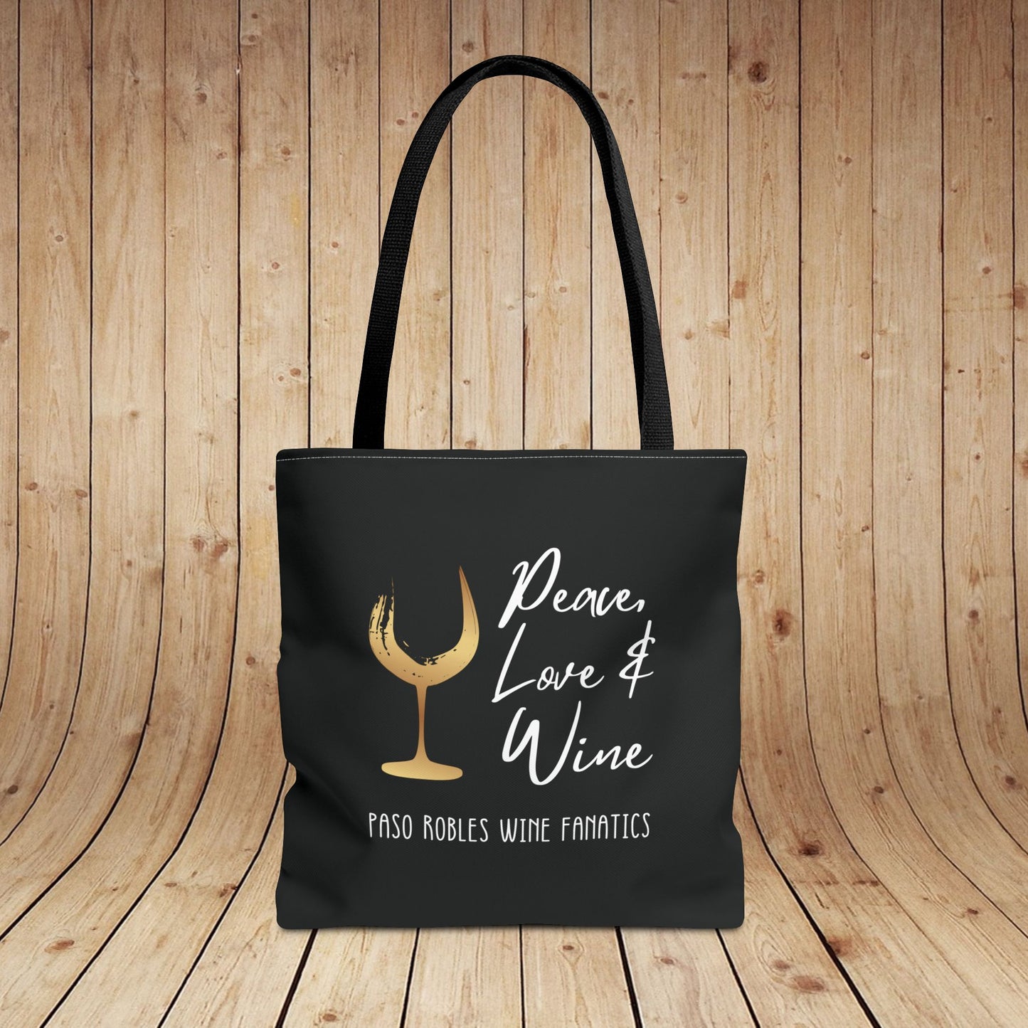 Peace Love Wine Tote Bag