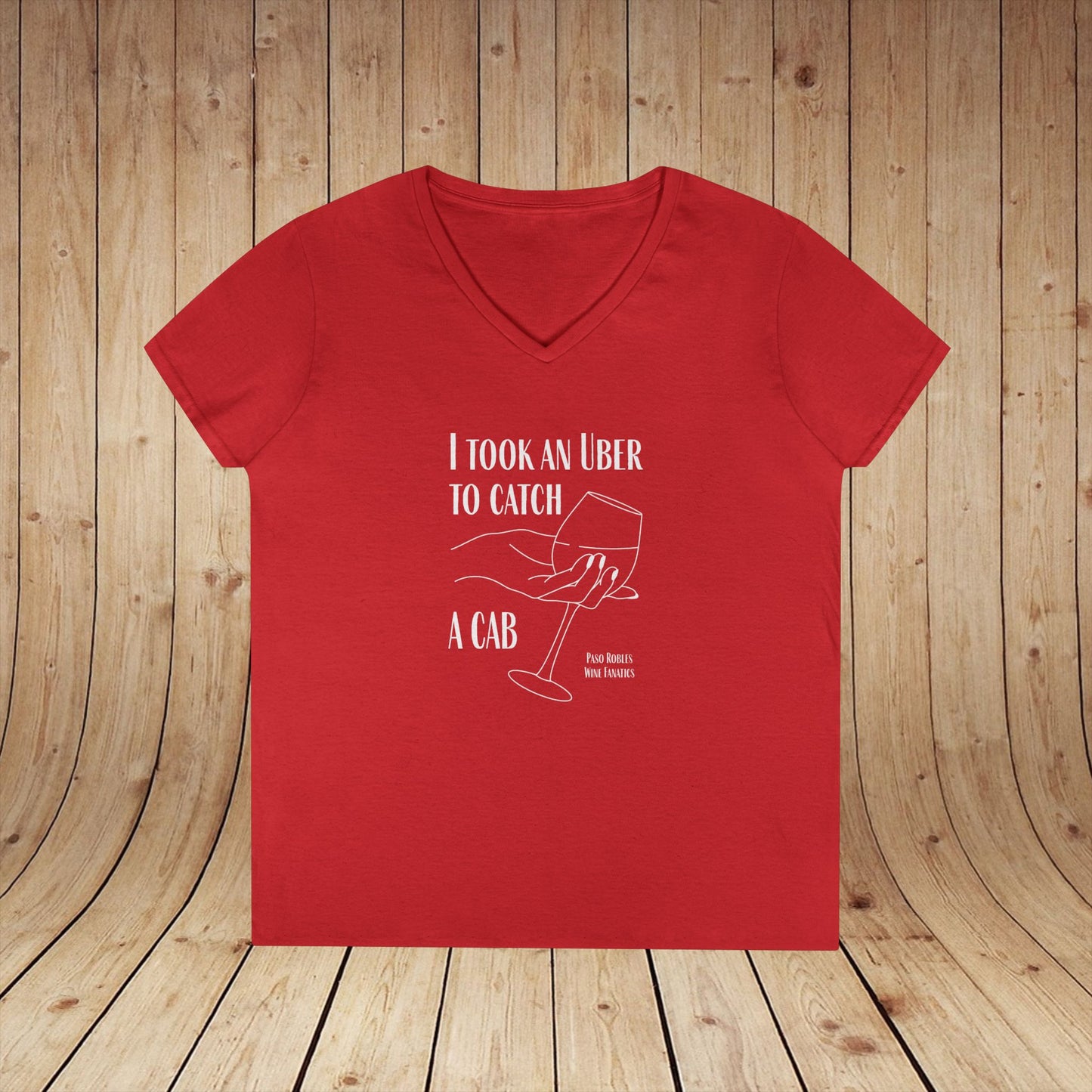 I Took An Uber To Catch A CAB Ladies V-Neck Tee