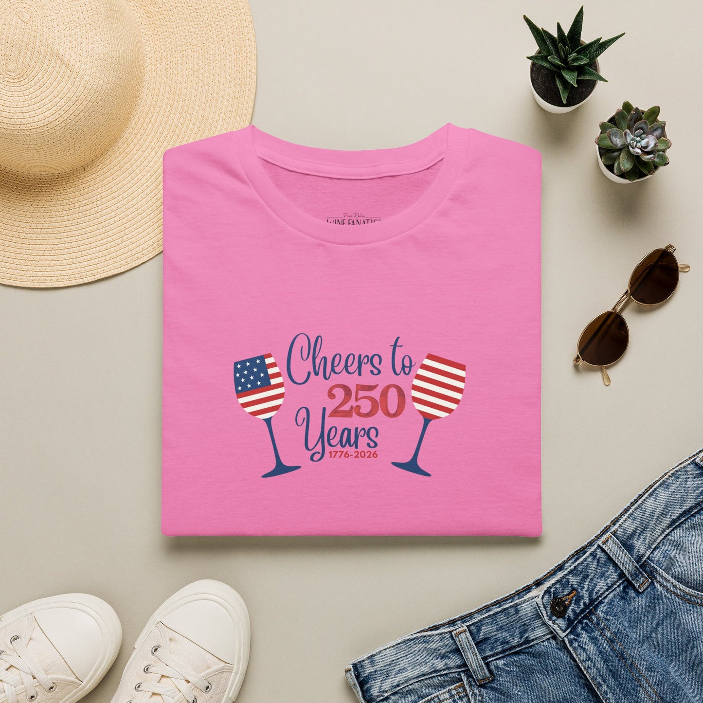 Cheers to 250 Years Independence Day Unisex Softstyle T-Shirt