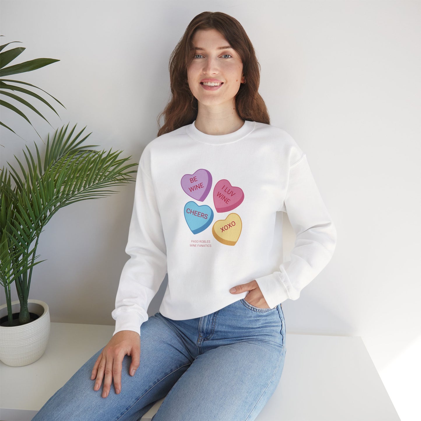 Wine Conversation Hearts Sweatshirt