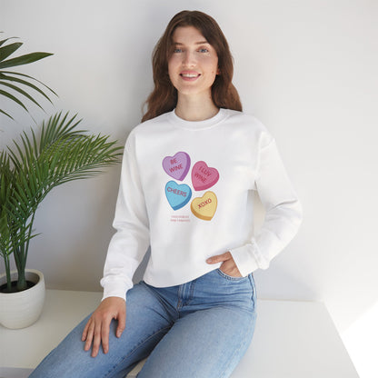 Wine Conversation Hearts Sweatshirt