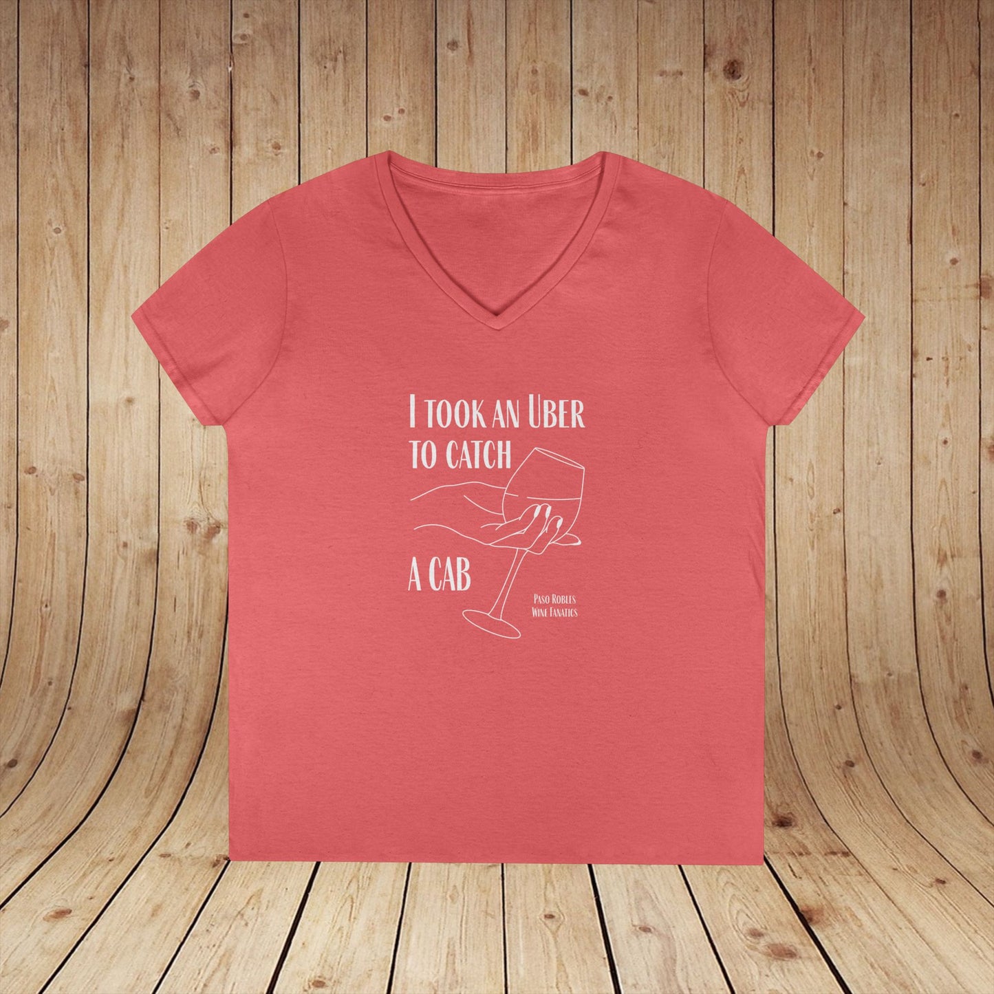 I Took An Uber To Catch A CAB Ladies V-Neck Tee