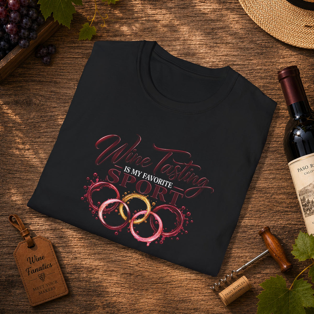 Wine Tasting Is My Favorite Sport Crewneck T-Shirt