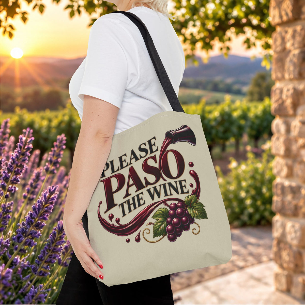 Please Paso The Wine Personalized Tote Bag