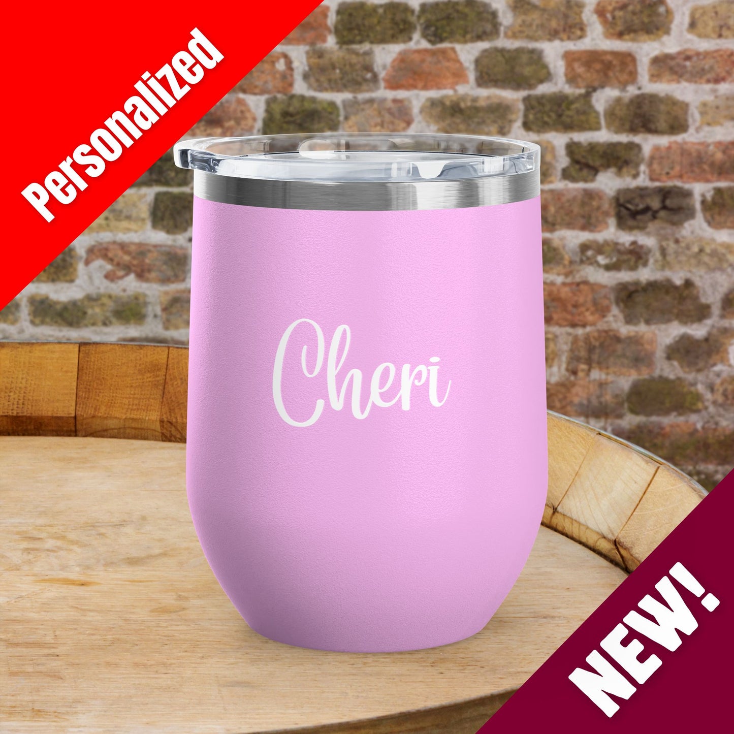 Red Wine & Blue Independence Day Personalized 12oz Wine Tumbler