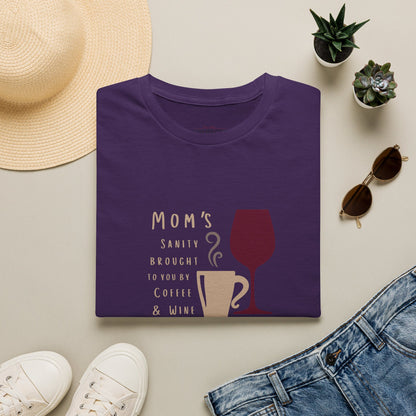 Mom's sanity brought to you by Coffee & Wine Crewneck Tee