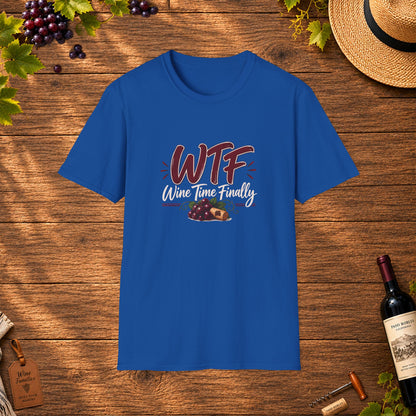 WTF Wine Tasting Finally Crewneck T-Shirt