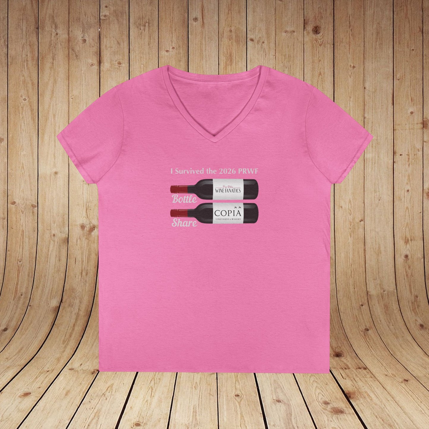 PRWF 2026 Bottle Share Ladies V-Neck Tee