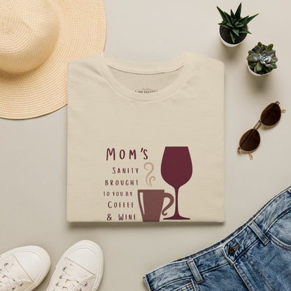 Mom's sanity brought to you by Coffee & Wine Crewneck Tee
