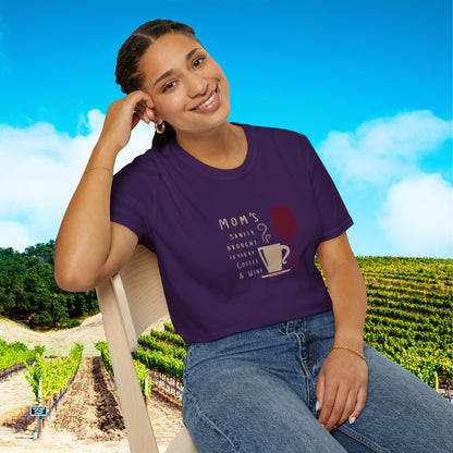 Mom's sanity brought to you by Coffee & Wine Personalized Tee