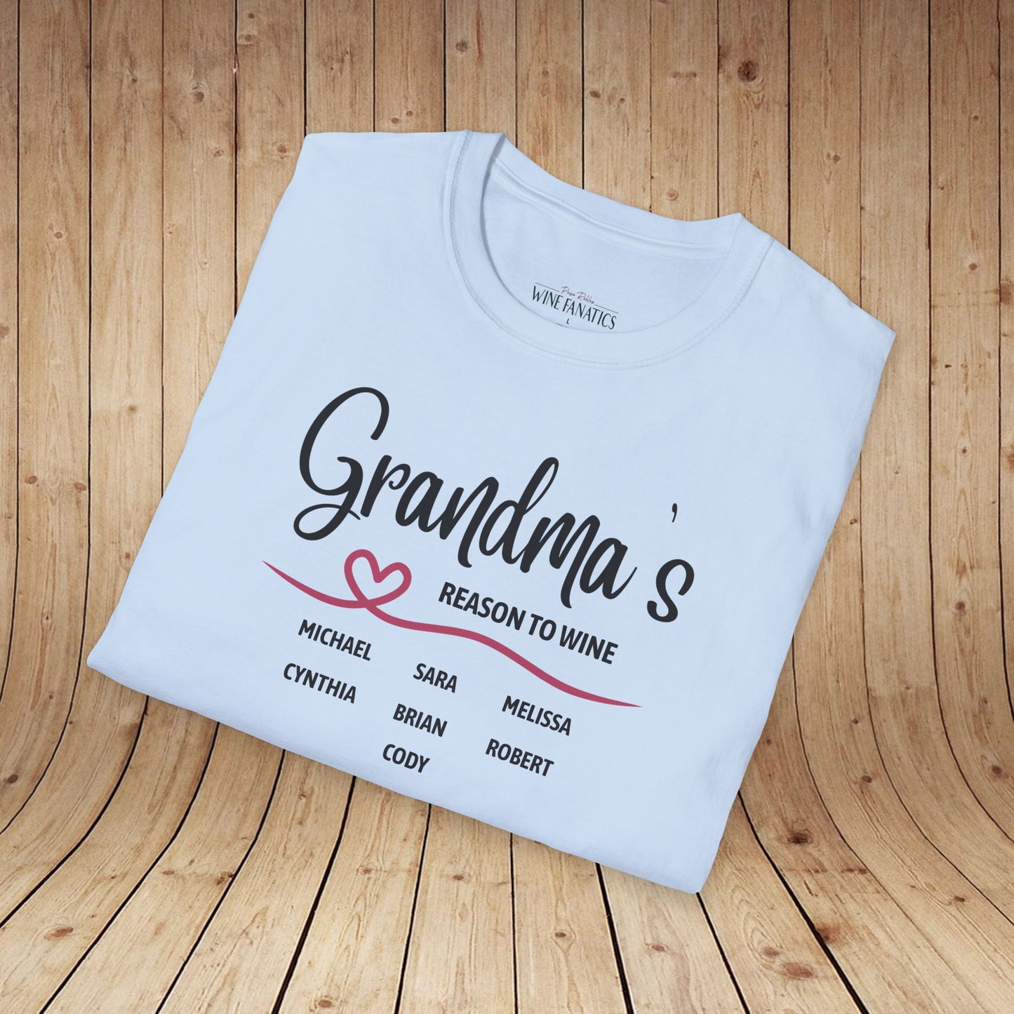 Grandma's Reason To Wine Personalized T-Shirt