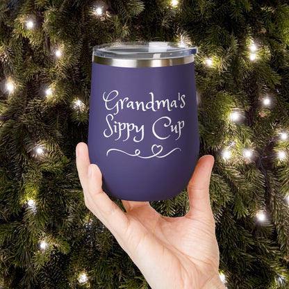 Grandma's Sippy Cup Personalized 12 oz Wine Tumbler