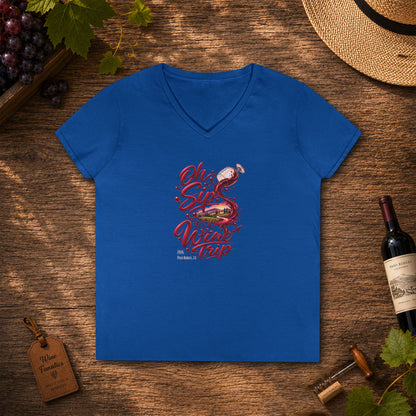 Oh Sip It's A Wine Trip Ladies V-Neck  Tee