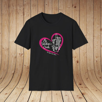 My Valentine's Crush (wine) Unisex Softstyle T-Shirt