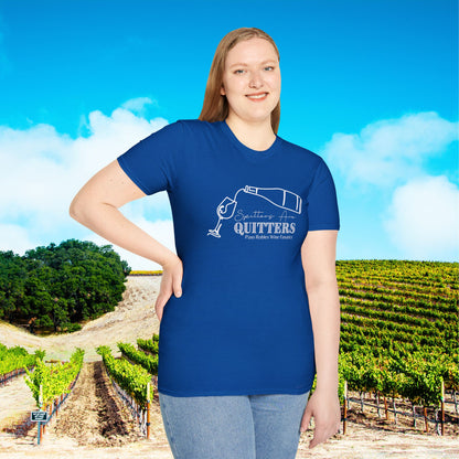 Spitters Are Quitters wine Unisex Softstyle T-Shirt