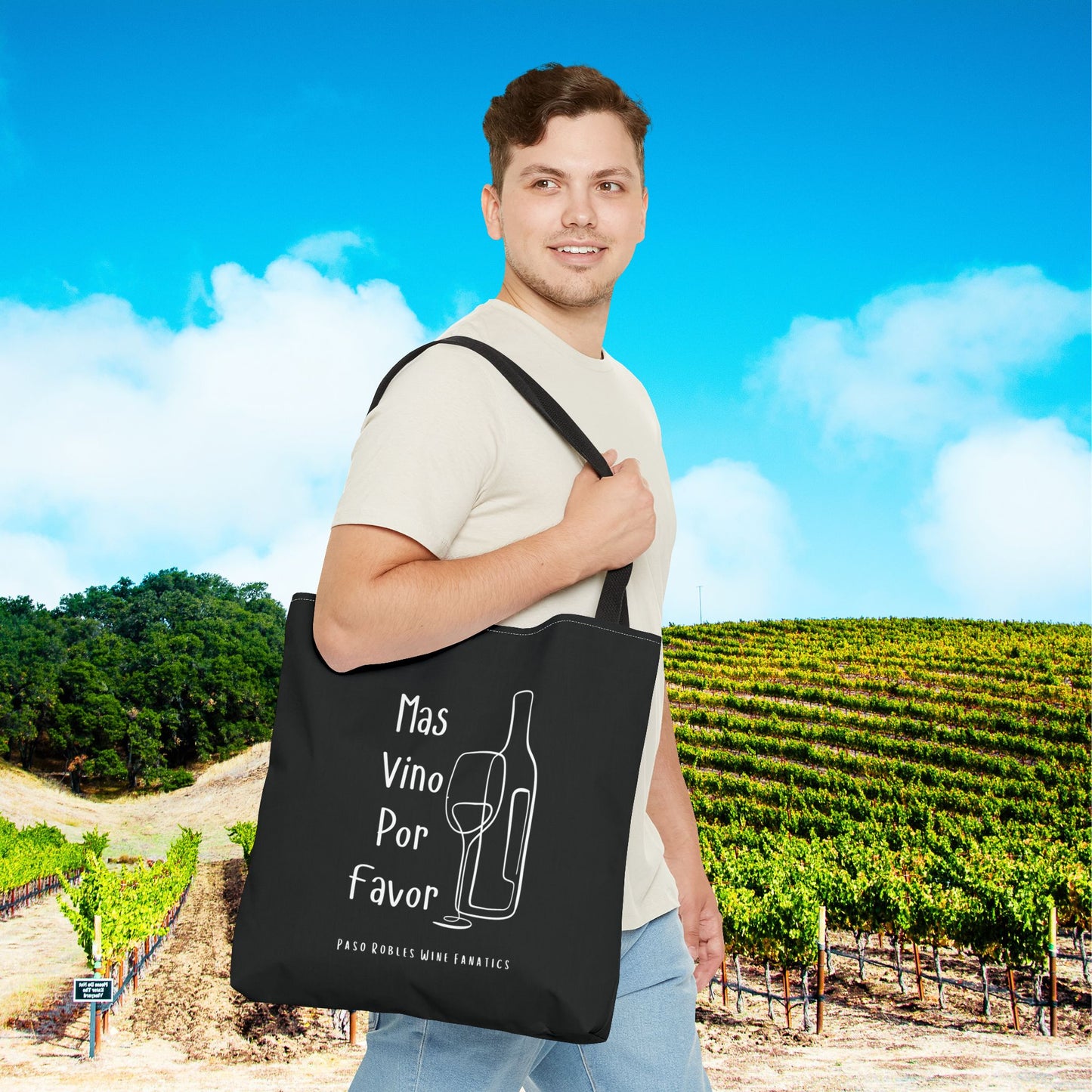 Mas Vino Por Favor Tote Bag